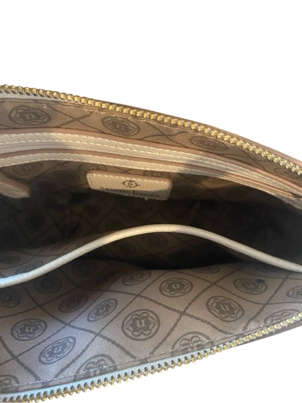 Nanette Lepore Cream Textured Tote with Scarf Accent - Picture 10 of 13